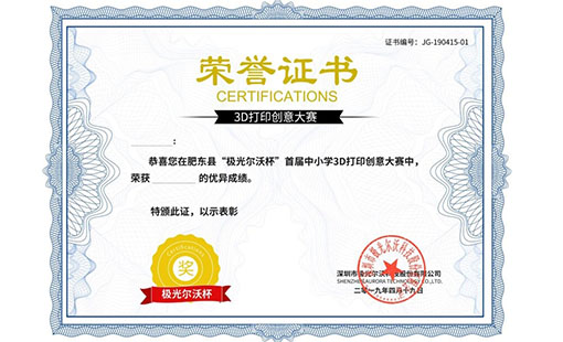肥东县首届 “澳门太阳集团2020网站杯”3d打印创意大赛